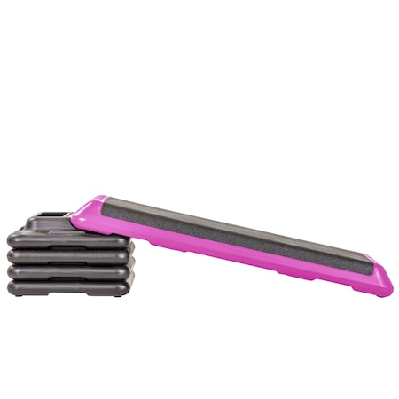 The Step Club Size Platform With Two 2 Freestyle Risers and Two 2 Original Risers - Pink F1024